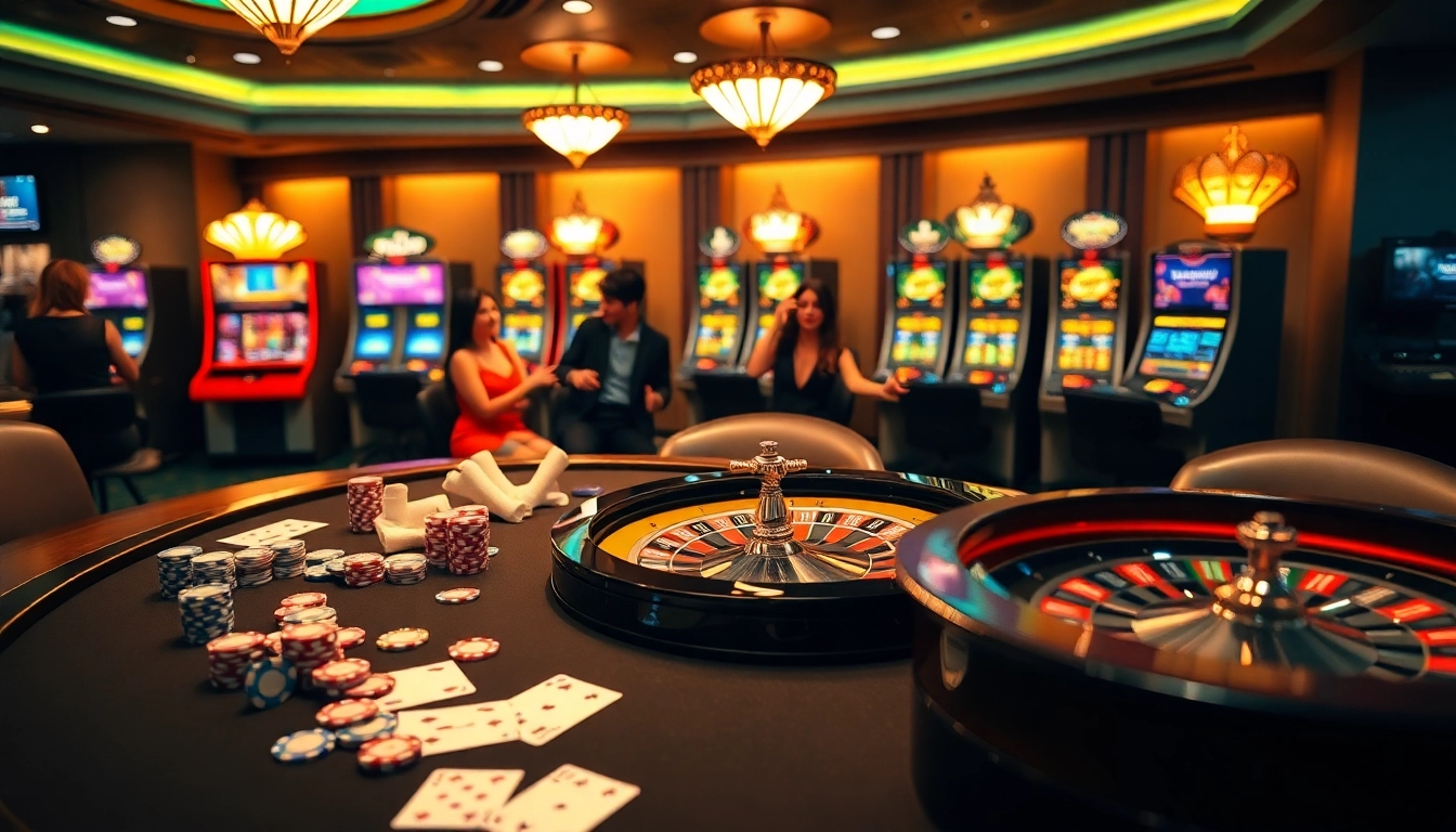 Enjoy a thrilling Fun88 login experience with vibrant casino games, poker chips, and roulette wheels.