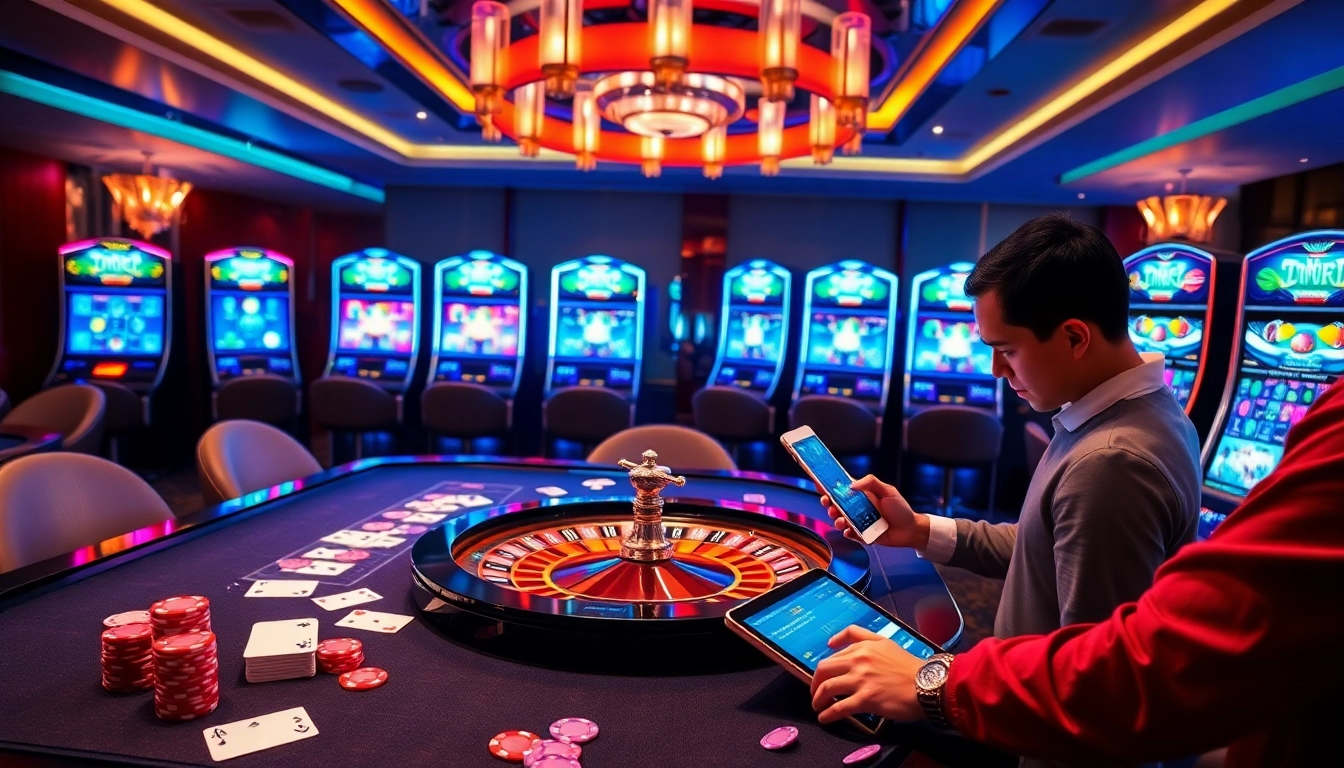 Experience the excitement of online gambling at mb66.nyc with vibrant games and modern casino elements.
