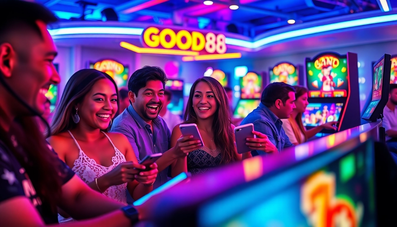 Dynamic online gaming environment for good88.hu.net showcasing casino and sports betting excitement.
