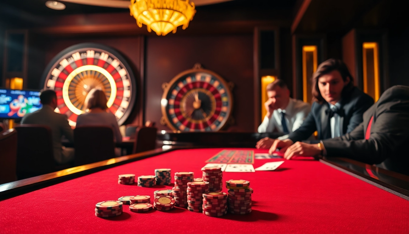 Players leveling up their skills at SODO Casino's vibrant gaming tables.