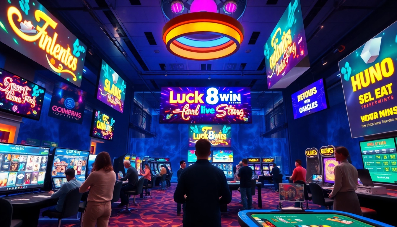 Experience the vibrant online casino atmosphere at luck8win.live, showcasing engaging games and happy players.