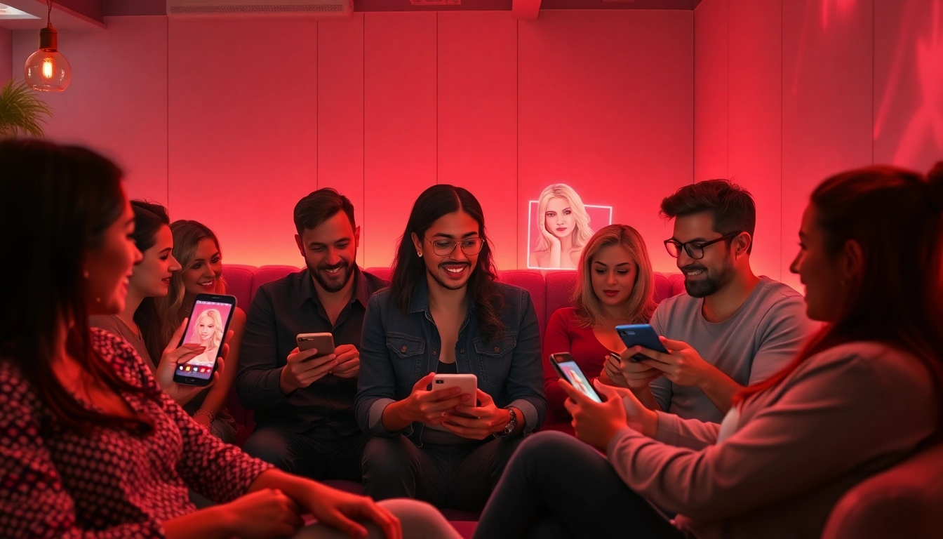 Engaged users exploring an NSFW AI platform in an intimate, modern setting.