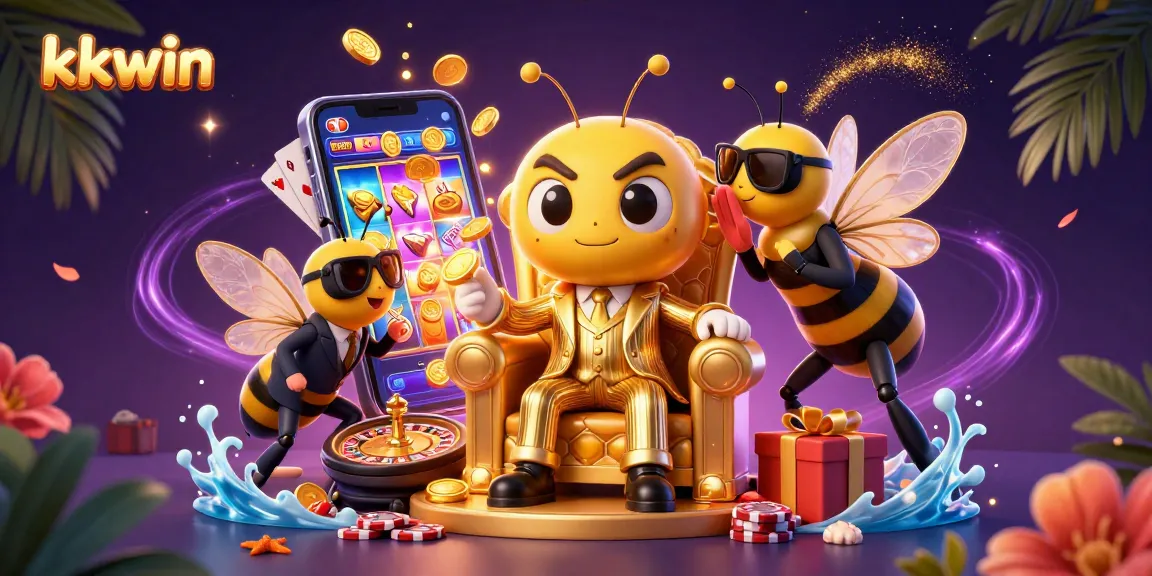 Experience thrilling games at kkwin with vibrant slots and engaging characters in a luxurious casino setting.