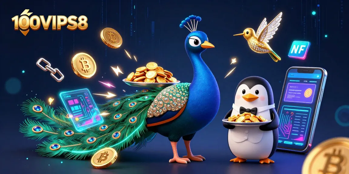 Experience thrilling wins at 100VIPS8 with elite characters amidst dazzling gaming elements.